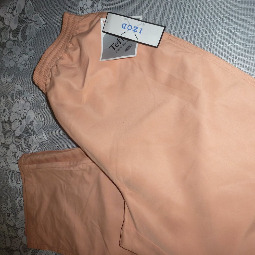 NEW Izod high rise Wind Pants w/pockets and ankle zips Sz Large